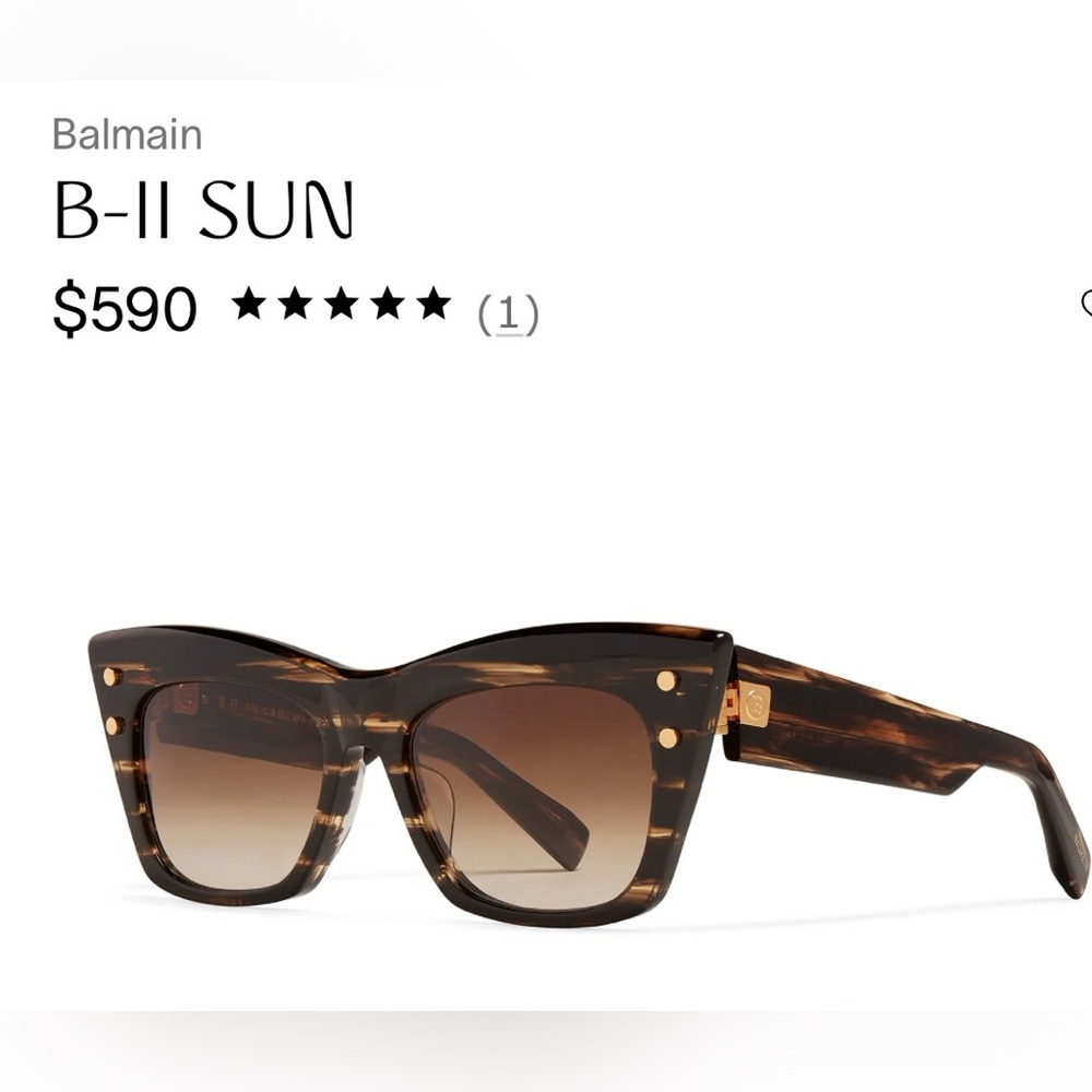 BALMAIN Cat eye B-II SUN in brown lightly used in great condition!